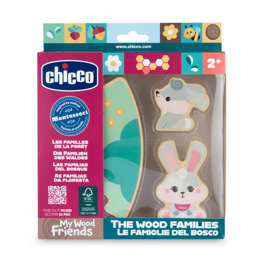 Chicco Set 2 Conigli Mamma My Wood Friends +24 mesi