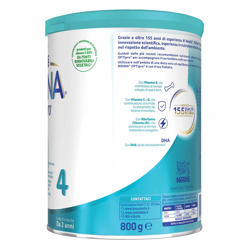 Nestlé Nidina Optipro Latte di Crescita 4 in polvere 800 g
