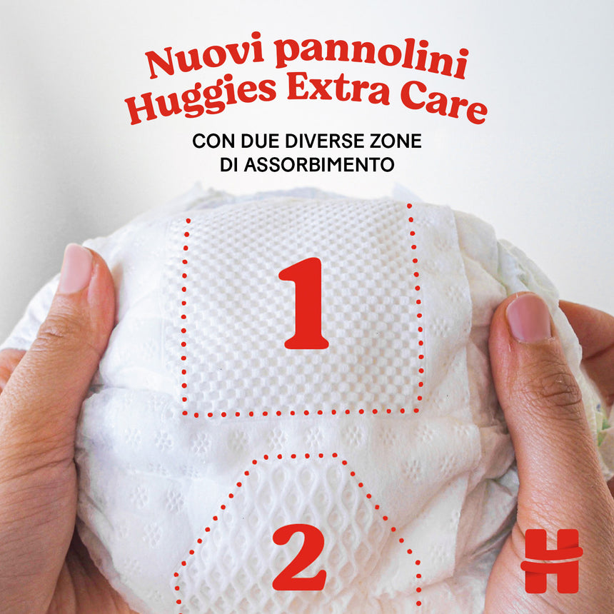 Huggies Pannolini Extra Care Taglia 2 (3-6 kg) Megapack 104 pezzi