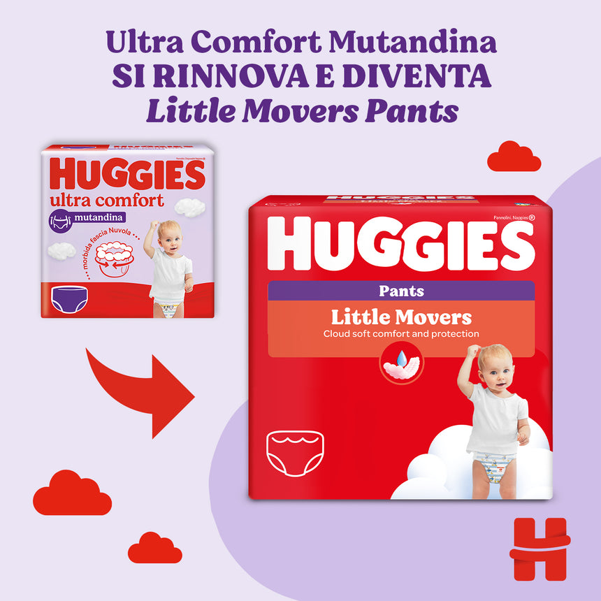 Huggies Mutandine Little Movers Taglia 4 (9-14 kg) Gigapack 120 pezzi