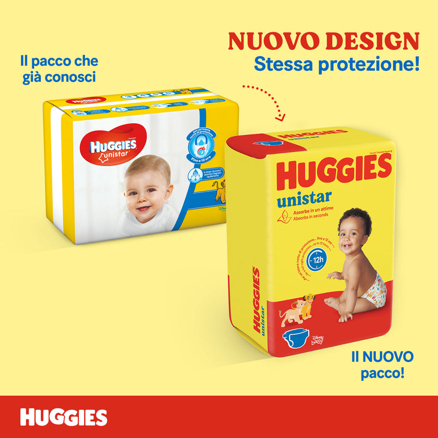 Huggies Pannolini Unistar Taglia 4 (7-18 kg) Megapack 144 pezzi