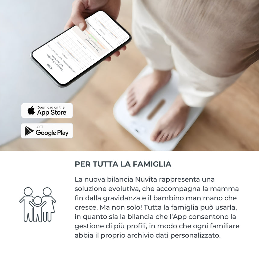 Nuvita Bilancia Smart Neonati e Gravidanza PrimiPesi Mum & Baby