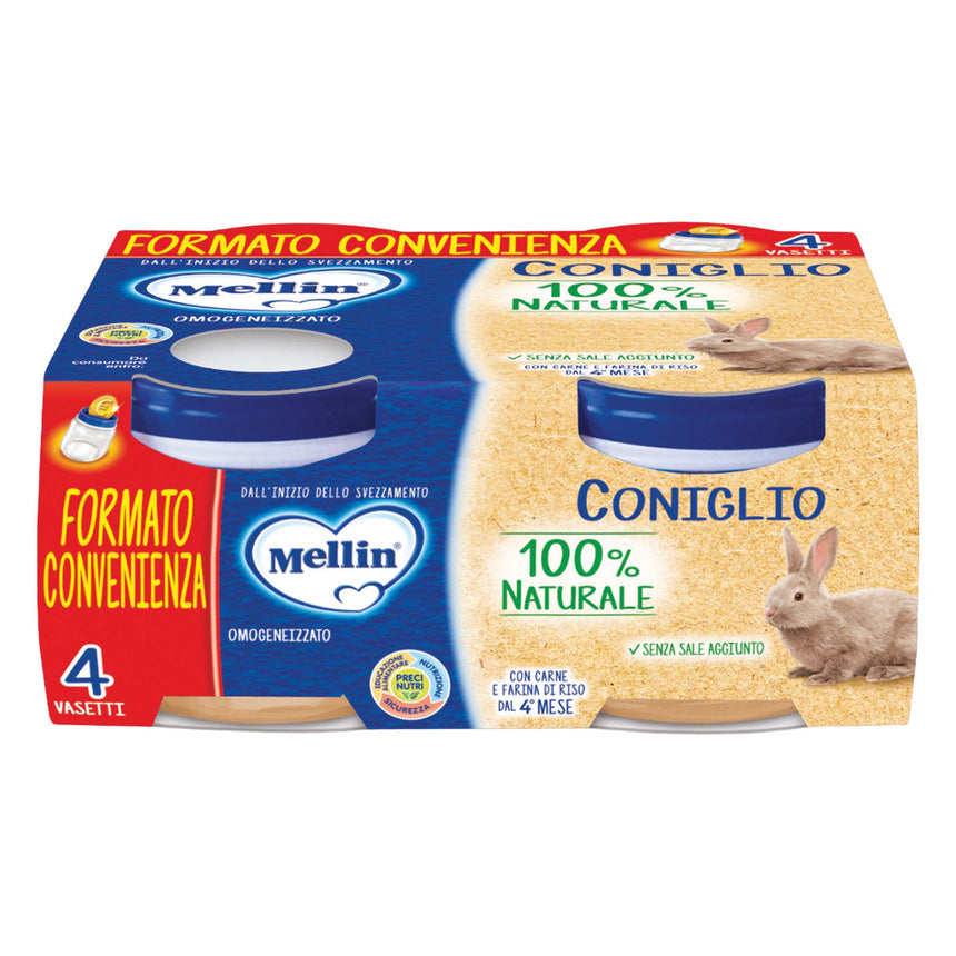 Mellin Omogeneizzato di Coniglio 320 g (4x80 g)