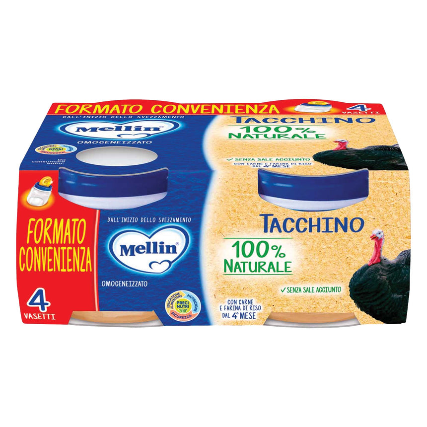 Mellin Omogeneizzato di Tacchino 320 g (4x80 g)
