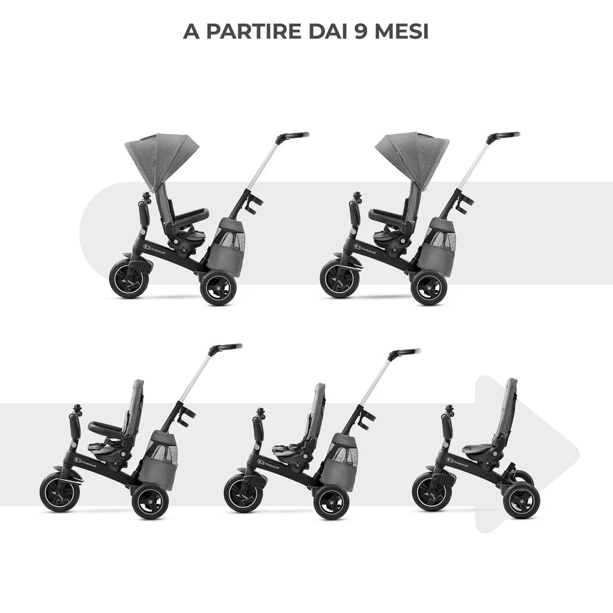 Kinderkraft Triciclo Evolutivo 5in1 Easytwist +9 mesi
