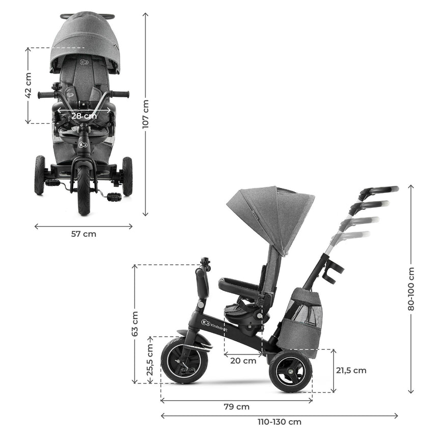 Kinderkraft Triciclo Evolutivo 5in1 Easytwist +9 mesi