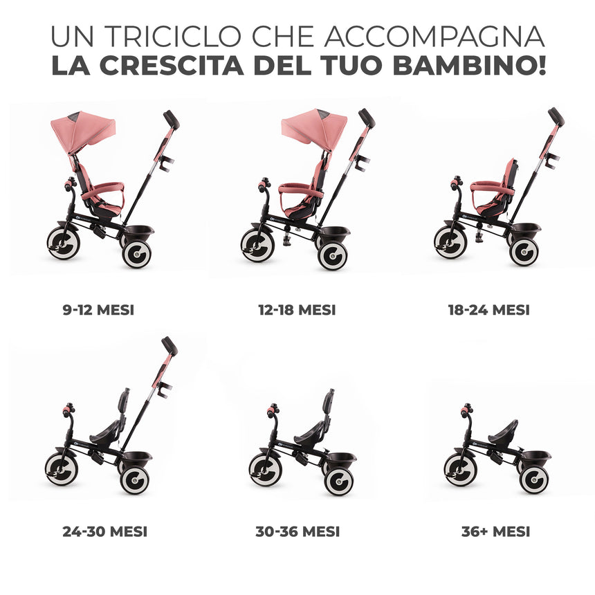 Kinderkraft Triciclo Evolutivo Aston +9 mesi