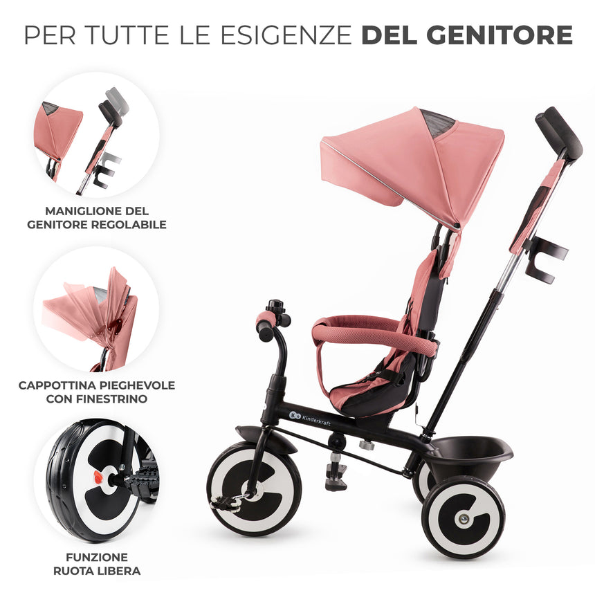 Kinderkraft Triciclo Evolutivo Aston +9 mesi