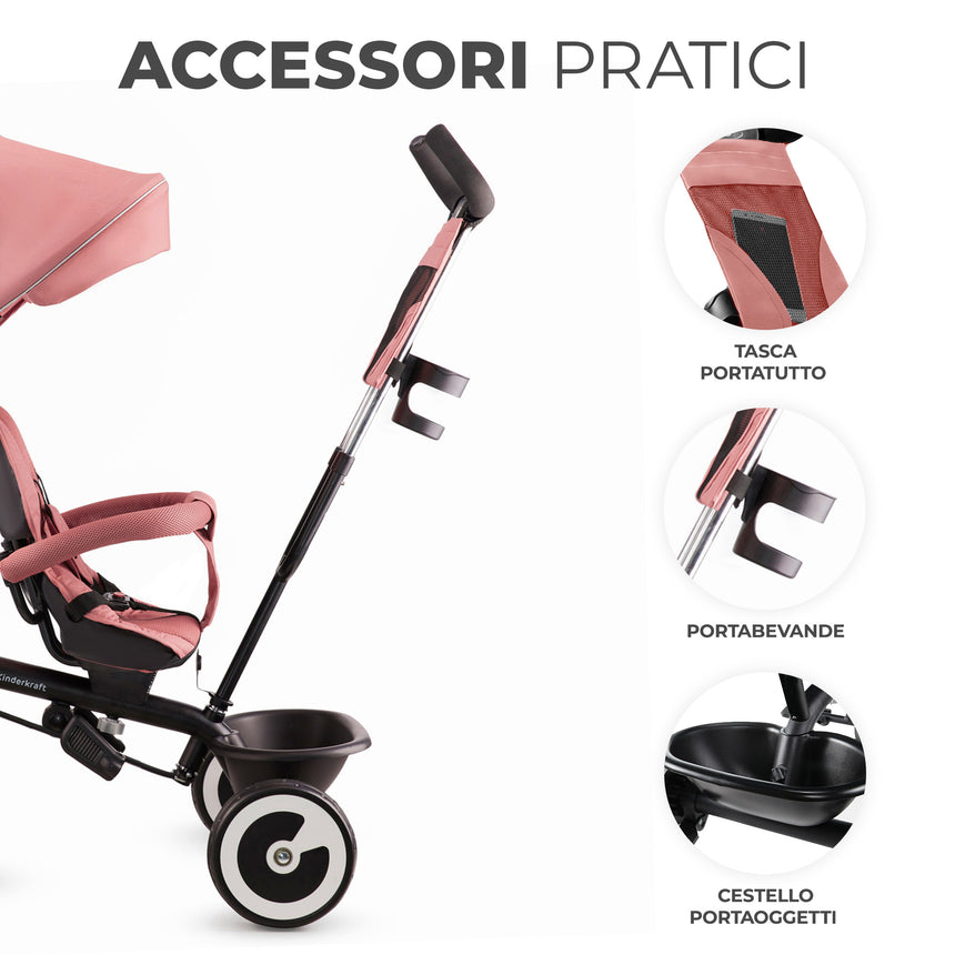 Kinderkraft Triciclo Evolutivo Aston +9 mesi