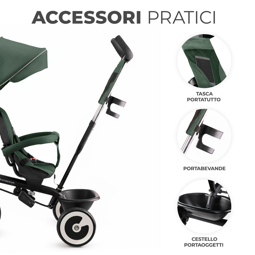 Kinderkraft Triciclo Evolutivo Aston +9 mesi