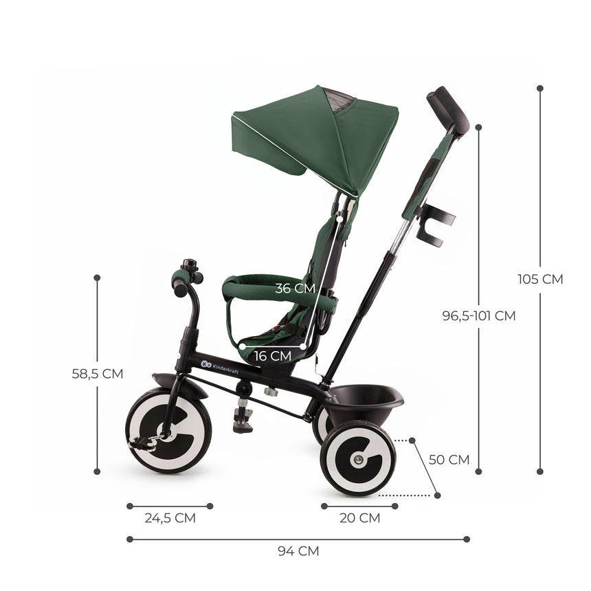 Kinderkraft Triciclo Evolutivo Aston +9 mesi