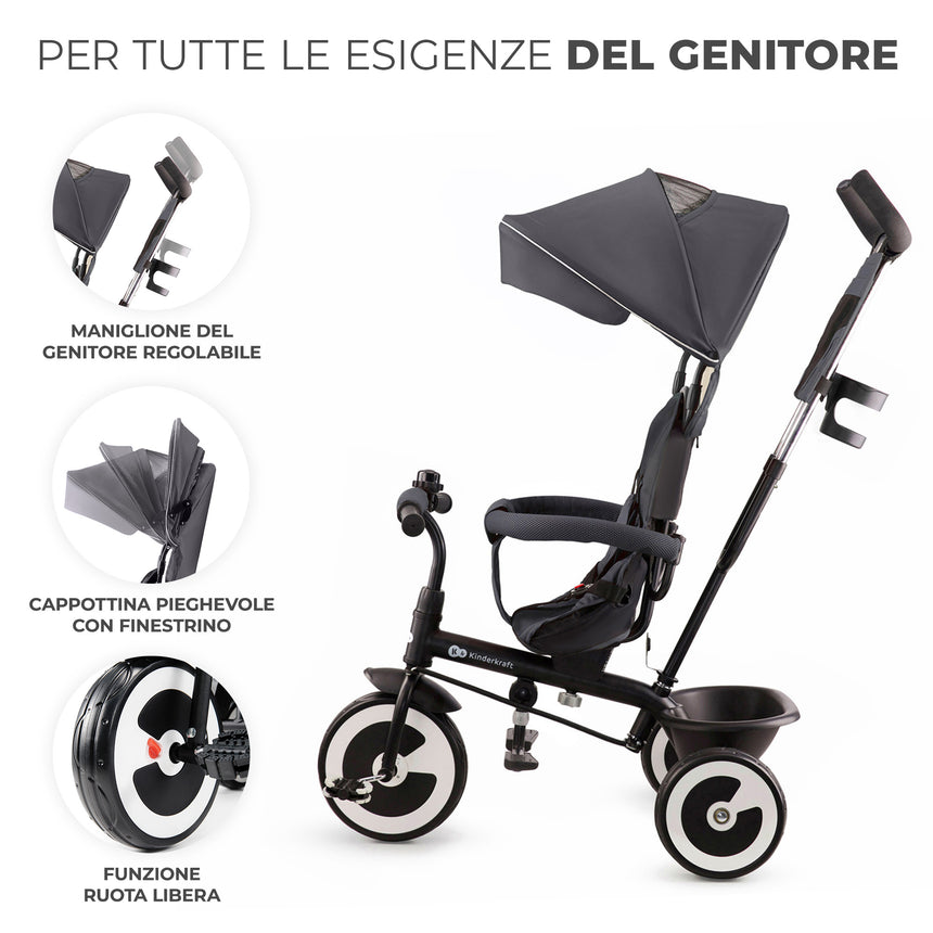 Kinderkraft Triciclo Evolutivo Aston +9 mesi