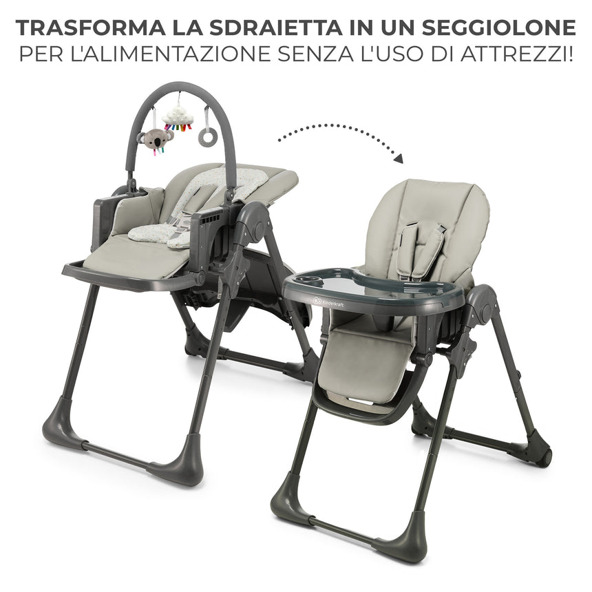 Kinderkraft Seggiolone Sdraietta 2in1 Tummie