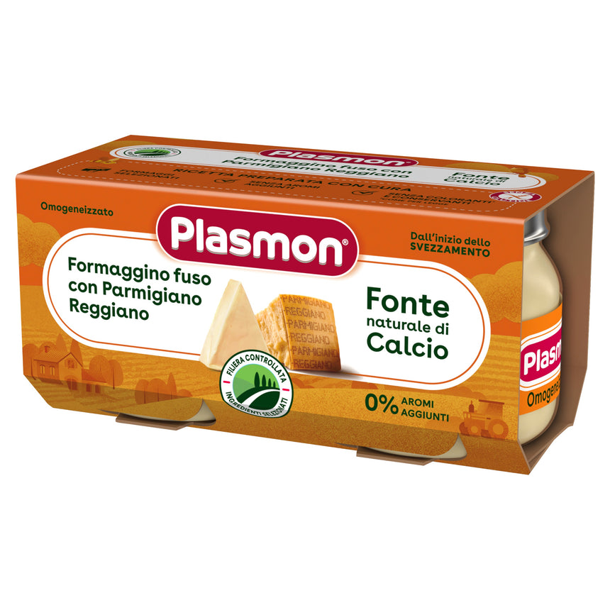 Plasmon Omogeneizzato di Formaggino e Parmigiano Reggiano 160 g (2x80 g)