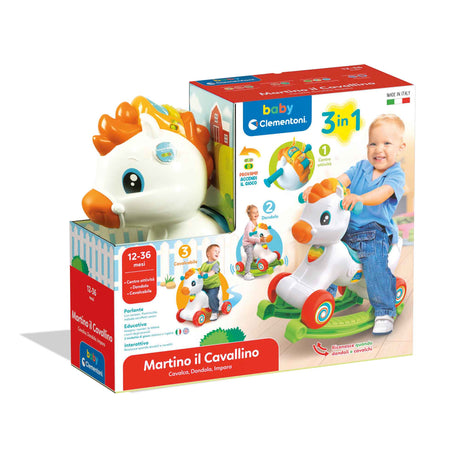 Baby Clementoni Dondolo Cavalcabile Martino il Cavallino 12-36 mesi