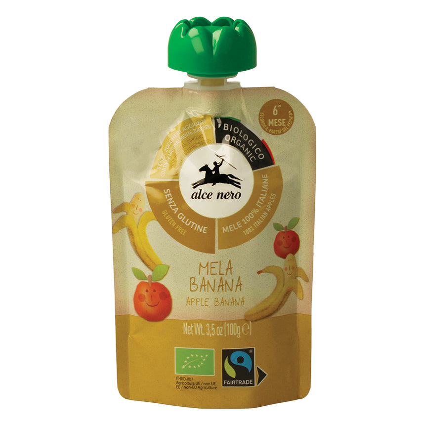 Alce Nero Merenda da spremere Mela e Banana Bio 100 g