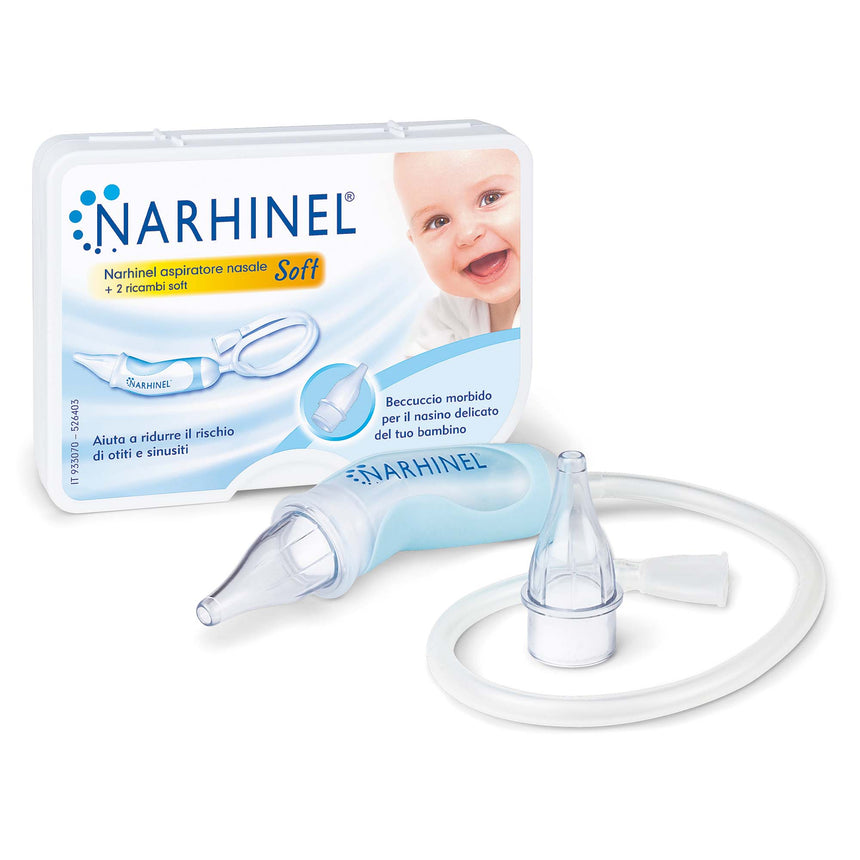 Narhinel Aspiratore Nasale Soft + 2 Ricambi Morbidi Monouso