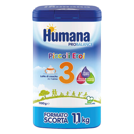 Humana Latte di Crescita 3 ProBalance in polvere 1100 g + 2 Biscotti Bio 320 g