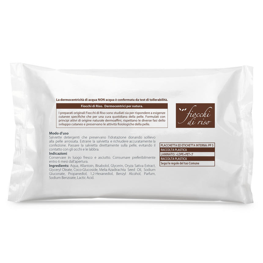 Fiocchi di Riso Salviette Detergenti Acqua non Acqua 60 pezzi