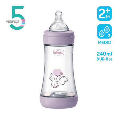 Chicco Biberon Anti-colica Perfect 5 +2 mesi Flusso Medio 240 ml