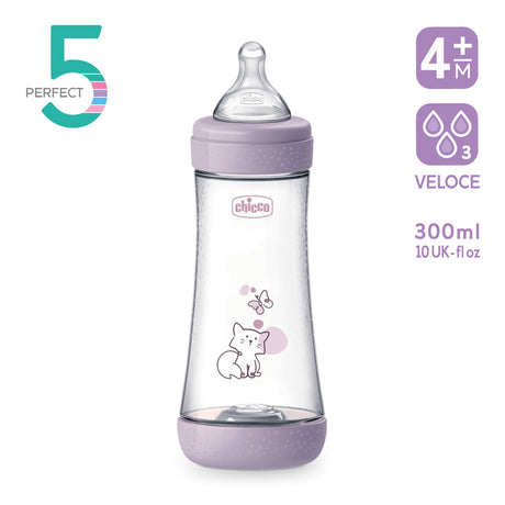 Chicco Biberon Anti-colica Perfect 5 +4 mesi Flusso Rapido 300 ml