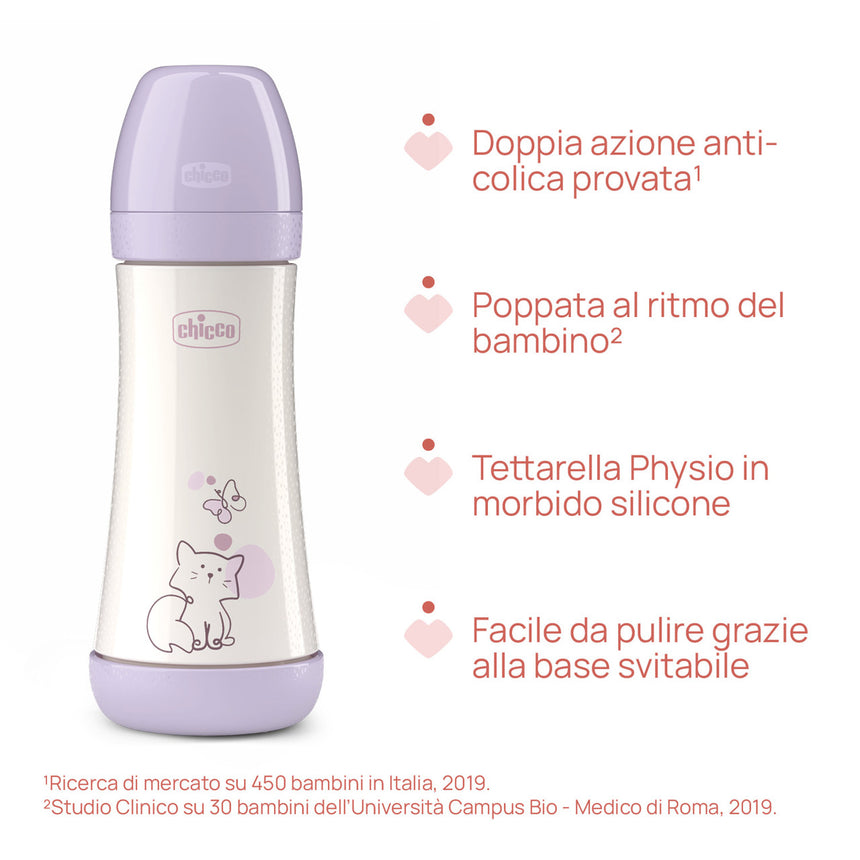 Chicco Biberon Anti-colica Perfect 5 +4 mesi Flusso Rapido 300 ml