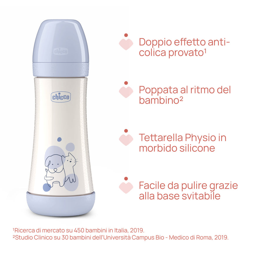 Chicco Biberon Anti-colica Perfect 5 +4 mesi Flusso Rapido 300 ml