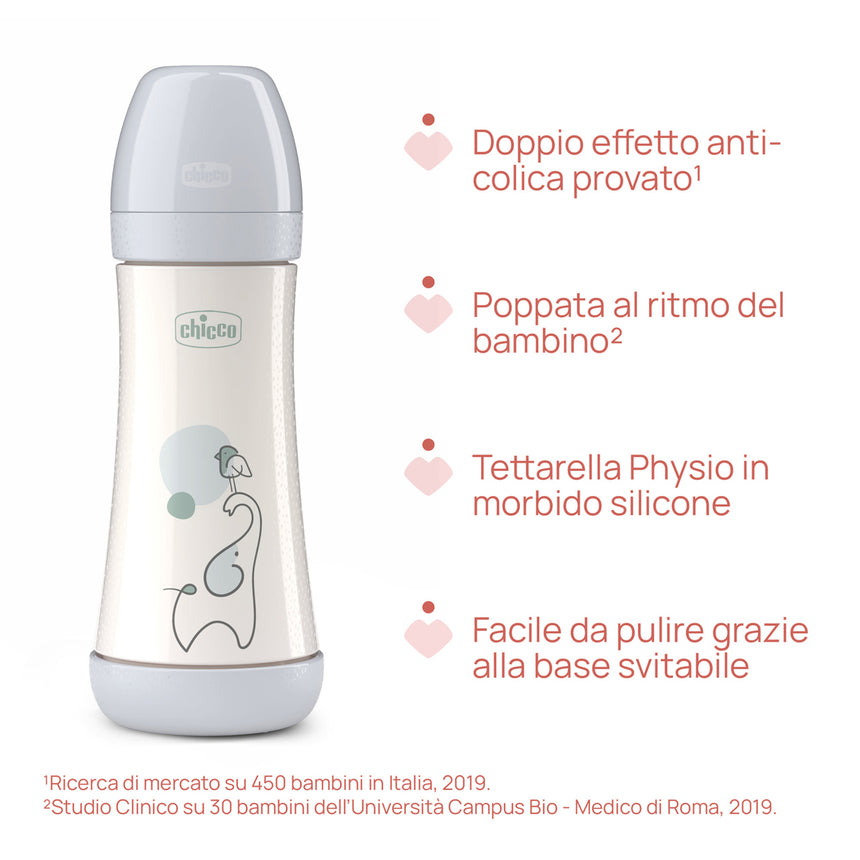 Chicco Biberon Anti-colica Perfect 5 +4 mesi Flusso Rapido 300 ml