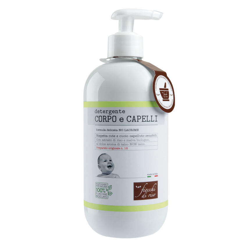 Fiocchi di Riso Detergente Corpo e Capelli al Talco non Talco 400 ml