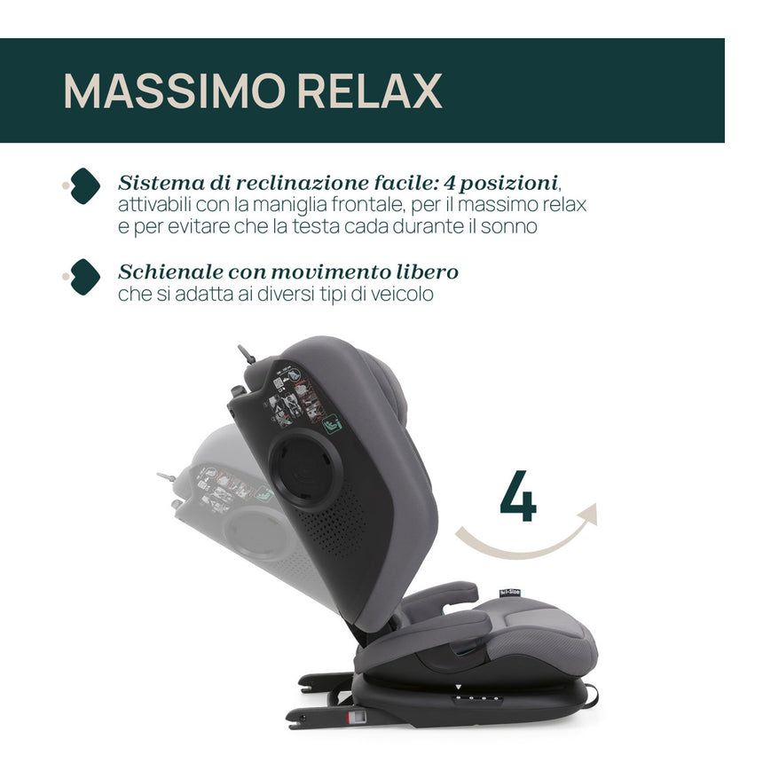 Chicco Seggiolino Auto Fold&Go S i-Size 100-150 cm