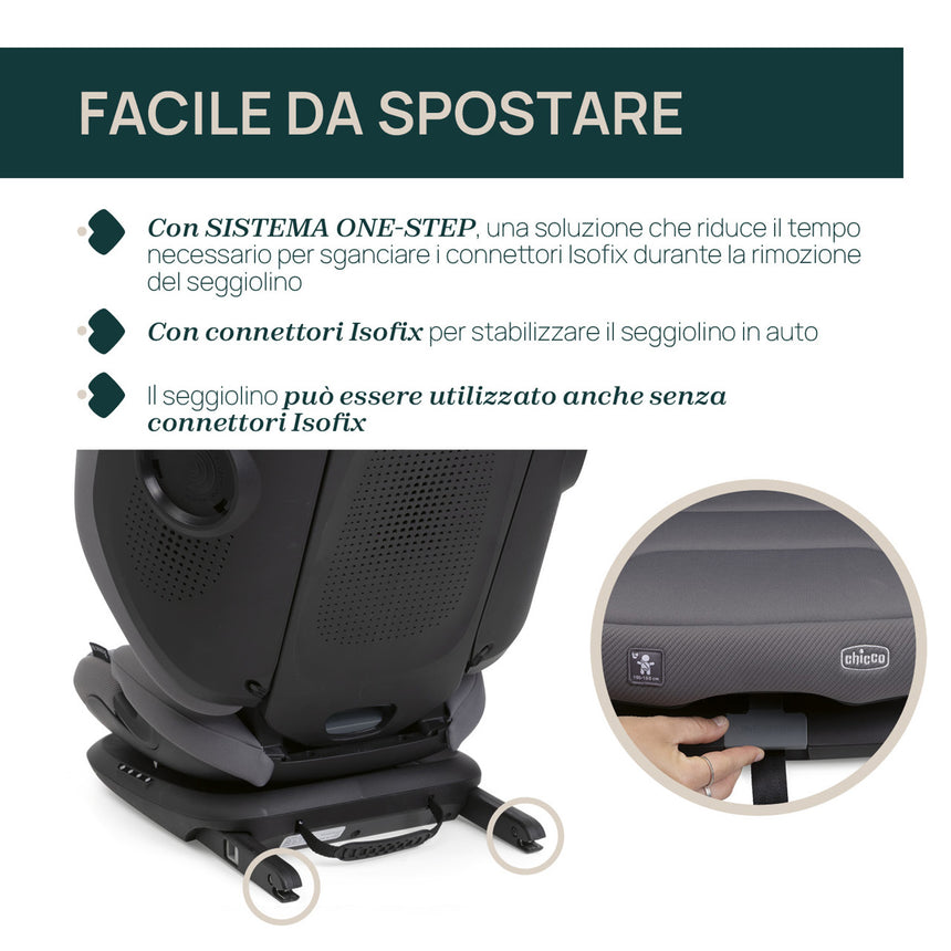 Chicco Seggiolino Auto Fold&Go S i-Size 100-150 cm