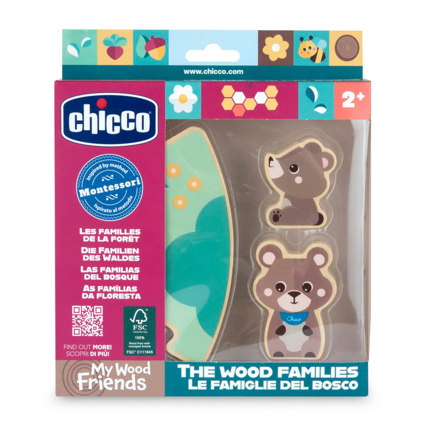 Chicco Set 2 Orsetti Papà My Wood Friends +24 mesi