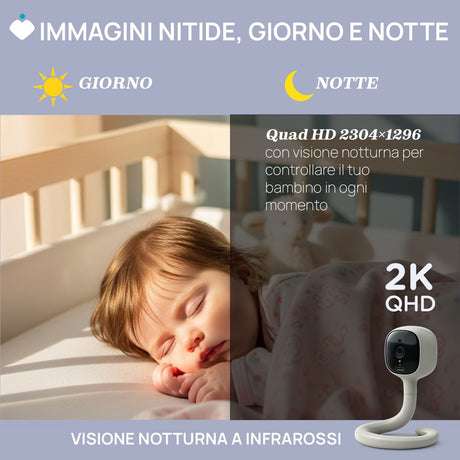 Chicco Baby Monitor Video Wi-Fi Smart AI