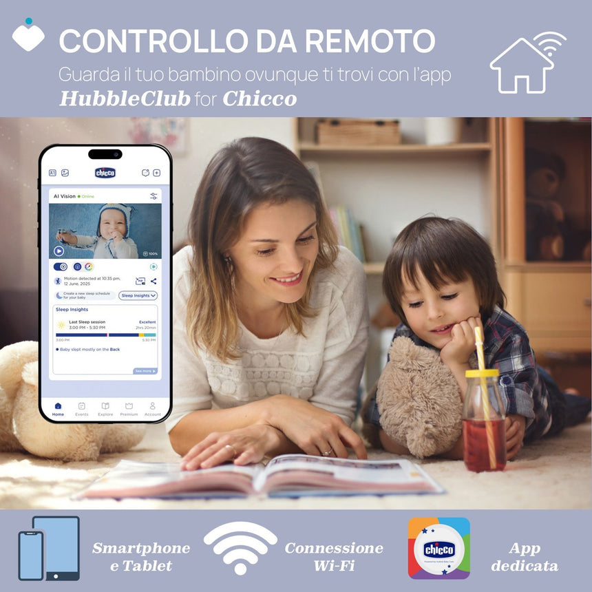 Chicco Baby Monitor Video Wi-Fi Smart AI