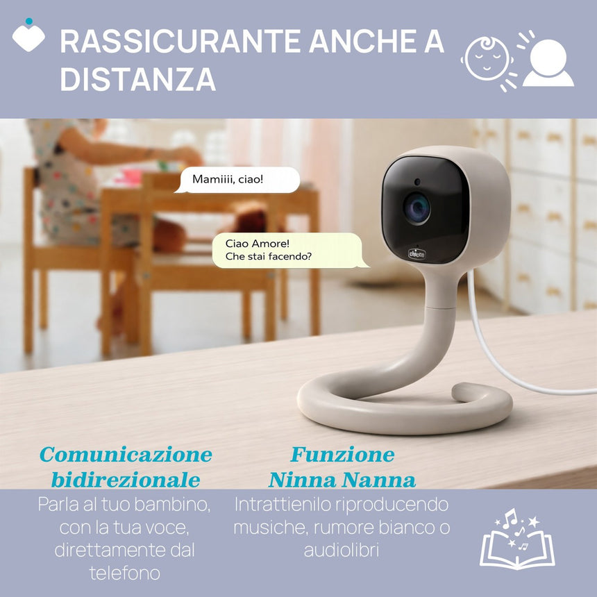 Chicco Baby Monitor Video Wi-Fi Smart AI