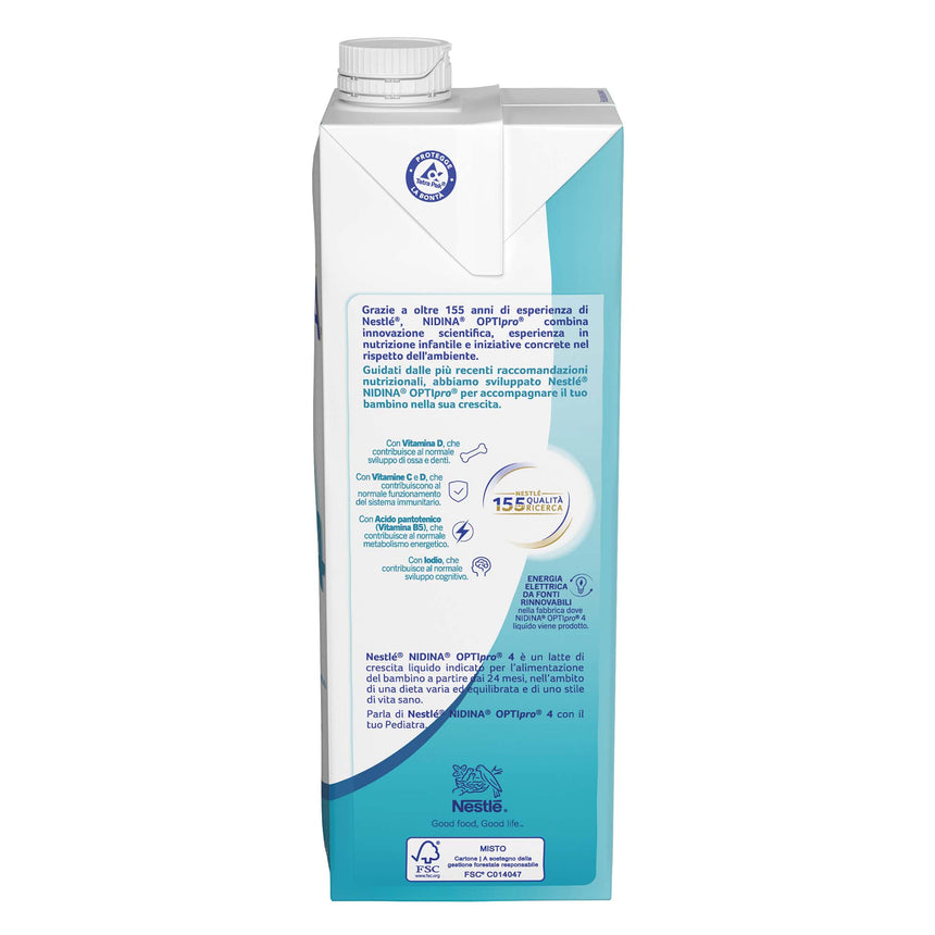 Nestlé Nidina Optipro Latte di Crescita 4 liquido 6 L (6x1 L)