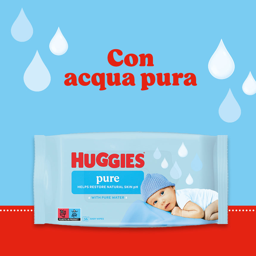 Huggies Salviette Pure 99% Acqua Multipack 672 pezzi (12x56 pezzi)